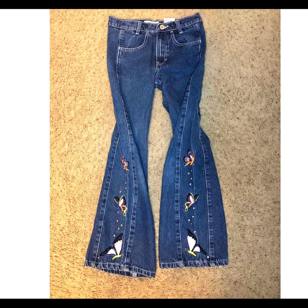 Girls Vintage Butterfly Jeans (90s) - 10